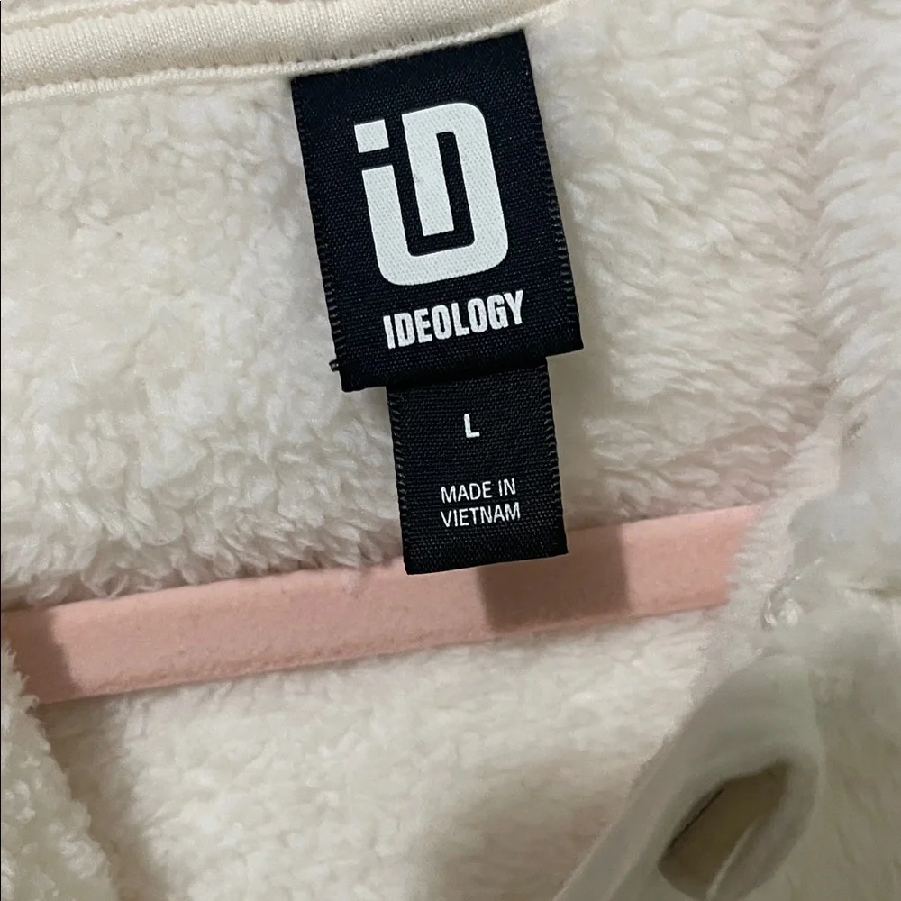 Ideology Cream Plush Sherpa Hoodie Jacket